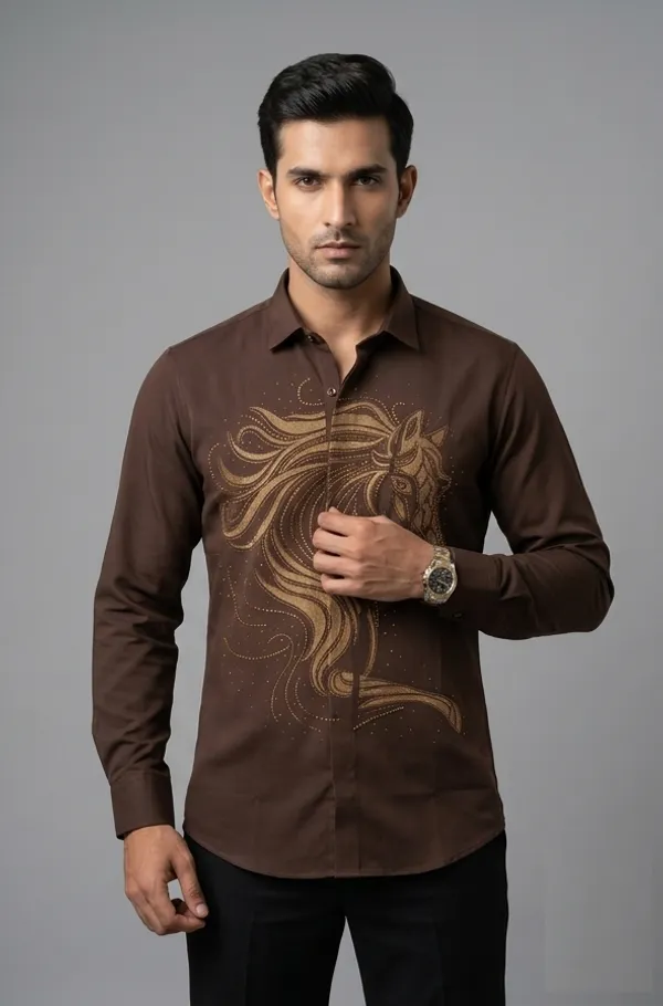 Manzon_Men_S_Shirt_Brown