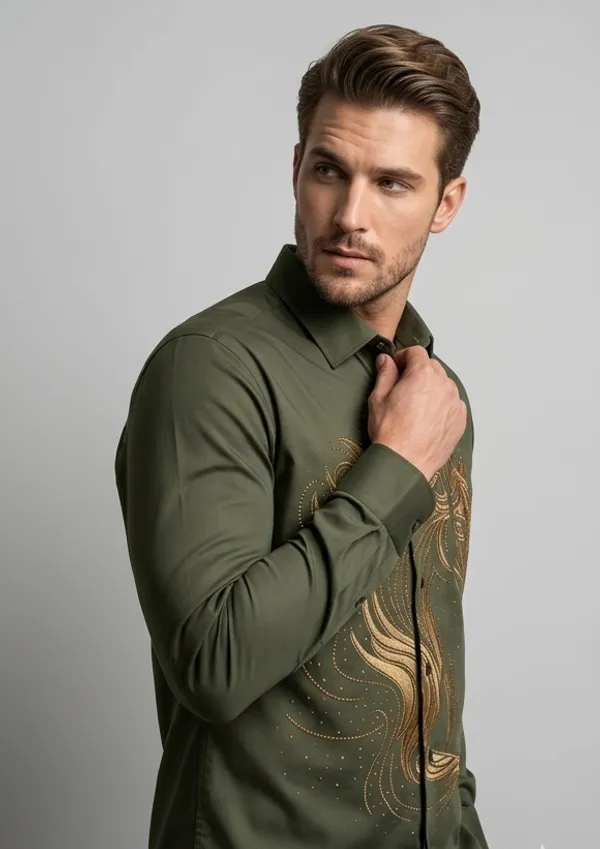 Manzon_Men_S_Shirt_Green