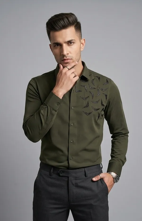 Manzon_Men_S_Shirt_Green