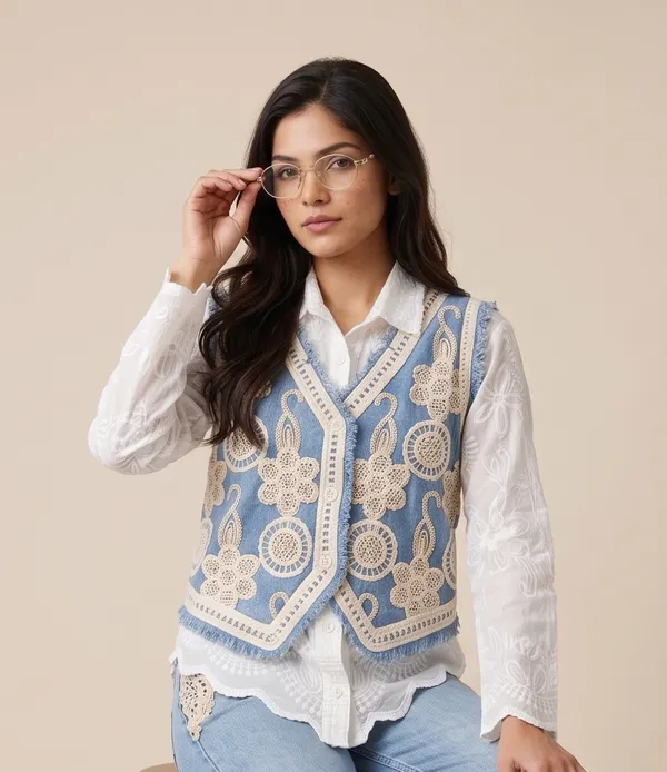 Mask_Women_S_Waist_Coat_Blue
