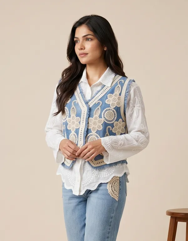 Mask_Women_S_Waist_Coat_Blue
