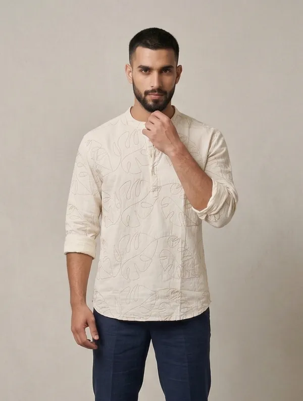 Copperstone_Men_S_Kurta_Ecru