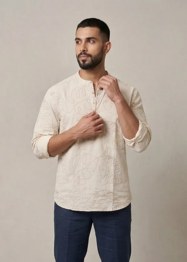 Copperstone_Men_S_Kurta_Ecru