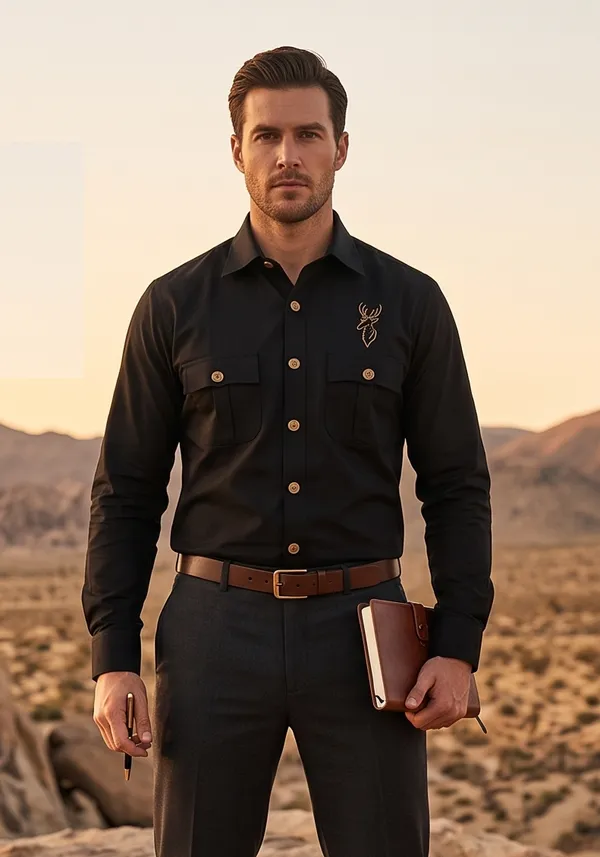 Manzon_Men_S_Shirt_Black