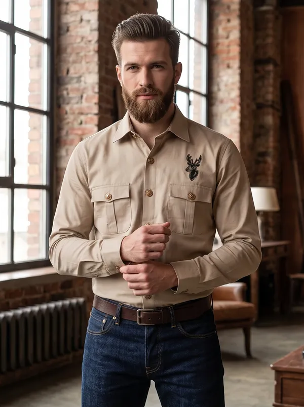 Manzon_Men_S_Shirt_Fawn