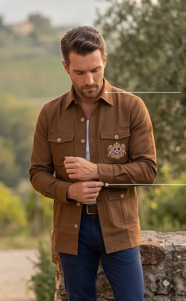 Manzon_Men_S_Shirt_Brown