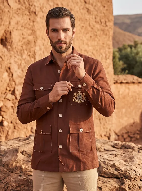 Manzon_Men_S_Shirt_Rust