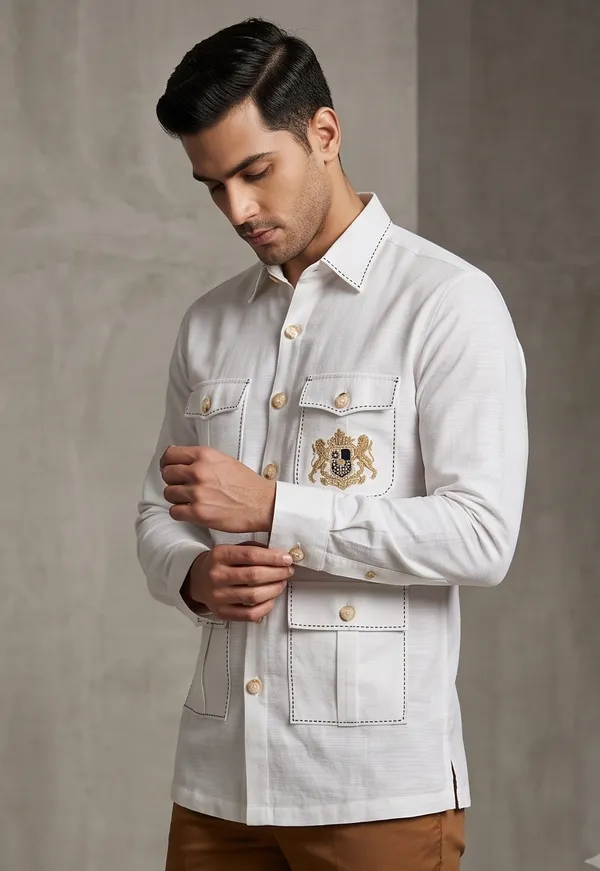 Manzon_Men_S_Shirt_White
