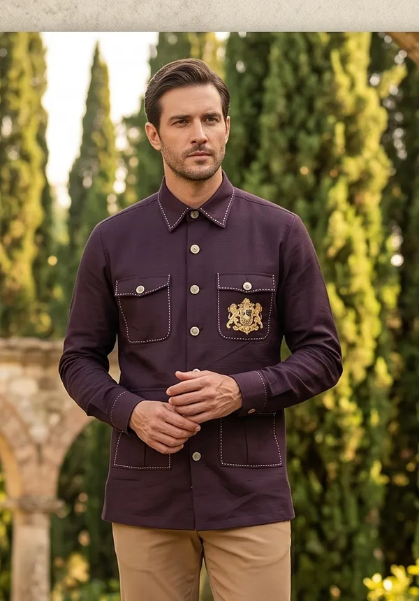Manzon_Men_S_Shirt_Wine