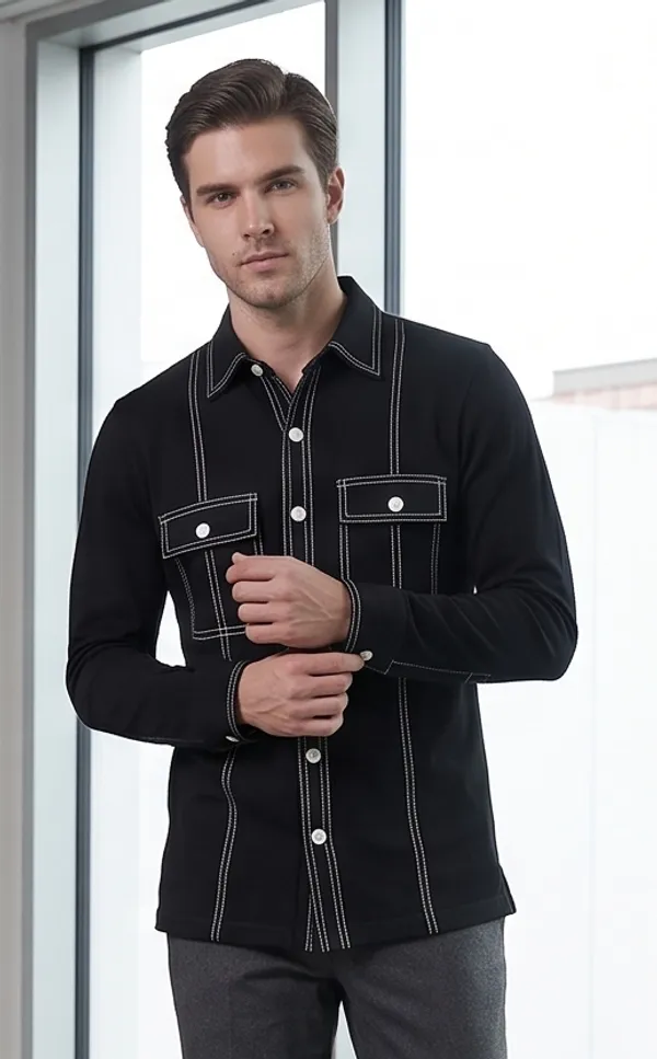Manzon_Men_S_Shirt_Black