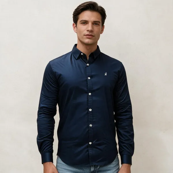 Navy_Cotton_Shirt_For_Men