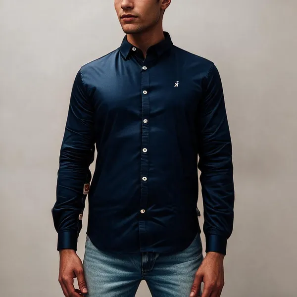 Navy_Cotton_Shirt_For_Men