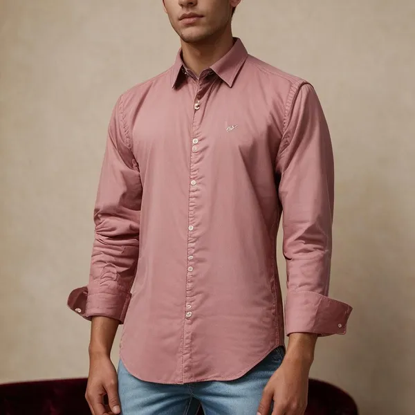Pink_Cotton_Shirt_For_Men