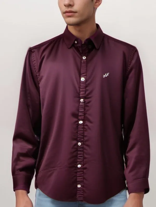 Wine_Cotton_Shirt_For_Men