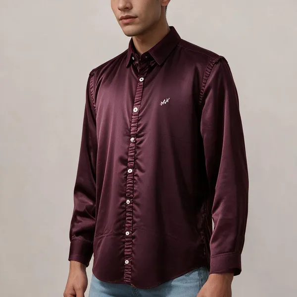 Wine_Cotton_Shirt_For_Men