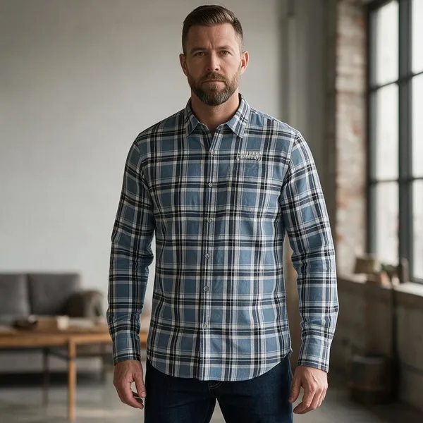 Blue_Cotton_Shirt_For_Men