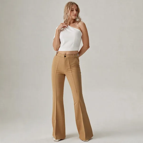 Camel_Yellow_Cotton_Trouser_For_Women