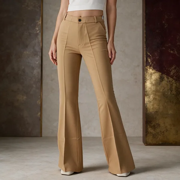 Camel_Yellow_Cotton_Trouser_For_Women
