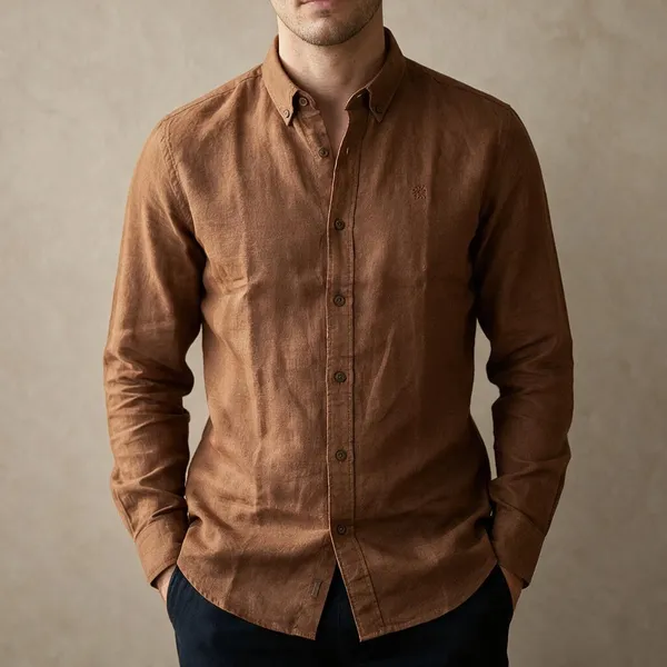 Coffee_Cotton_Shirt_For_Men