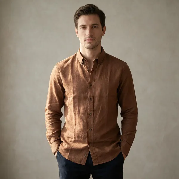 Coffee_Cotton_Shirt_For_Men