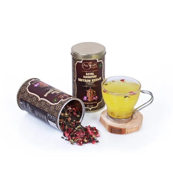 Aswah_Organic_Royal_Kashmiri_Saffron_Kehwa_Green_Tea_100_G_(Sugar_Free)