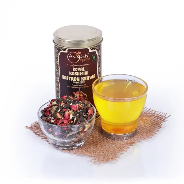 Aswah_Organic_Royal_Kashmiri_Saffron_Kehwa_Green_Tea_100_G_(Sugar_Free)