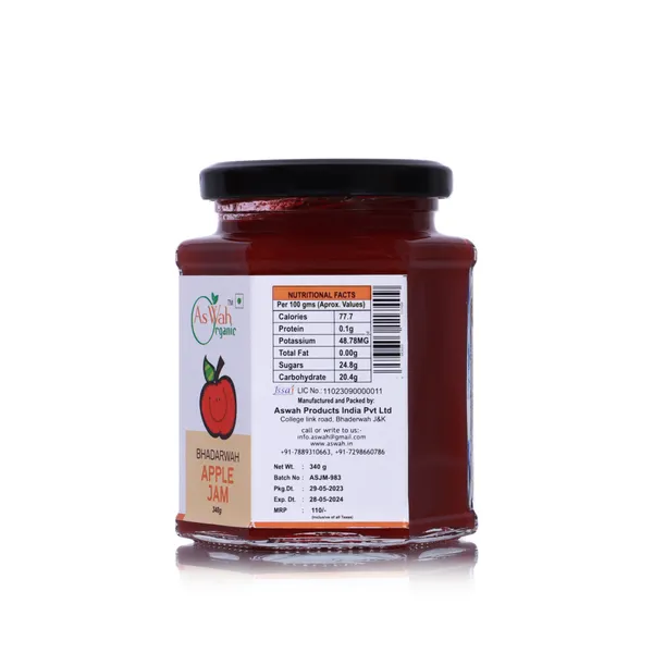 Aswah_Organic_Bhadarwah_Apple_Jam_340G