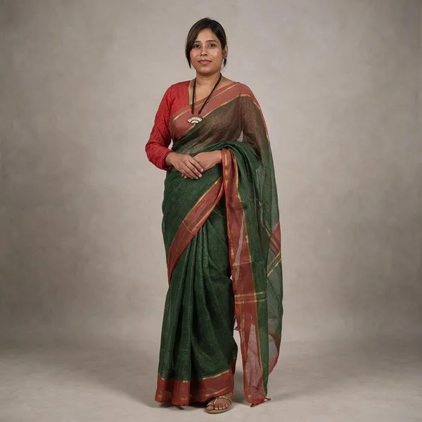 Multicolor_Cotton_Stripe_Handloom_Saree