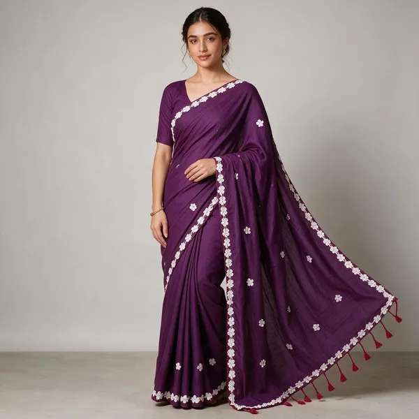 Purple_Cotton_Lace_Border_Design_Saree