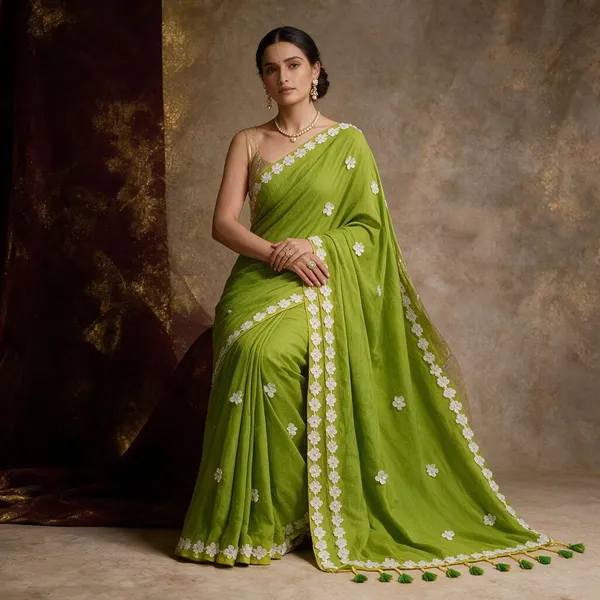 Green_Cotton_Lace_Border_Design_Saree