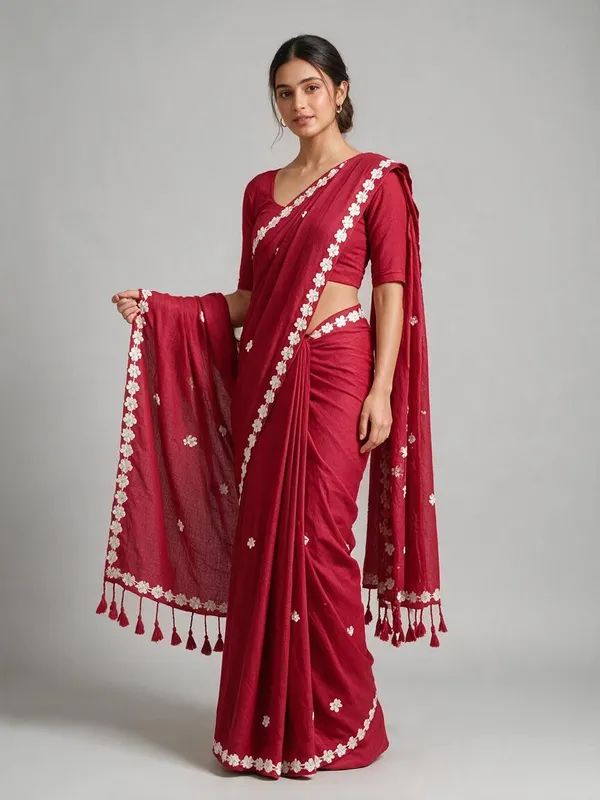 Red_Violet_Cotton_Lace_Border_Design_Saree