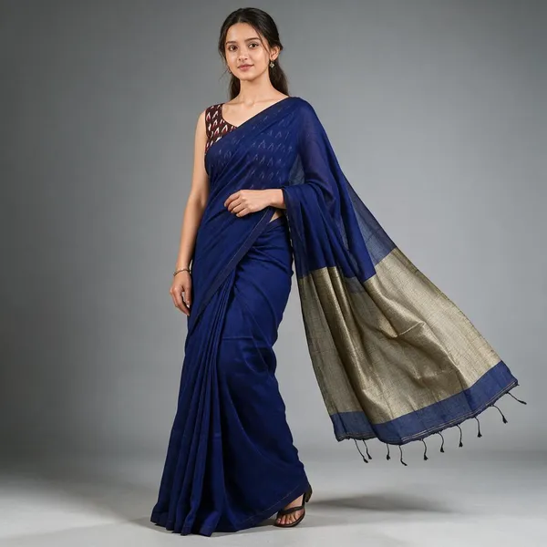 Dark_Blue_Cotton_Silk_Handloom_Saree