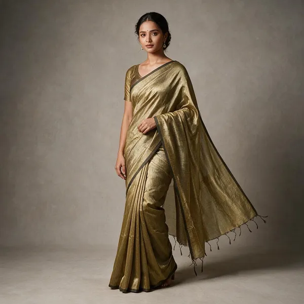 Golden_Cotton_Silk_Handloom_Saree