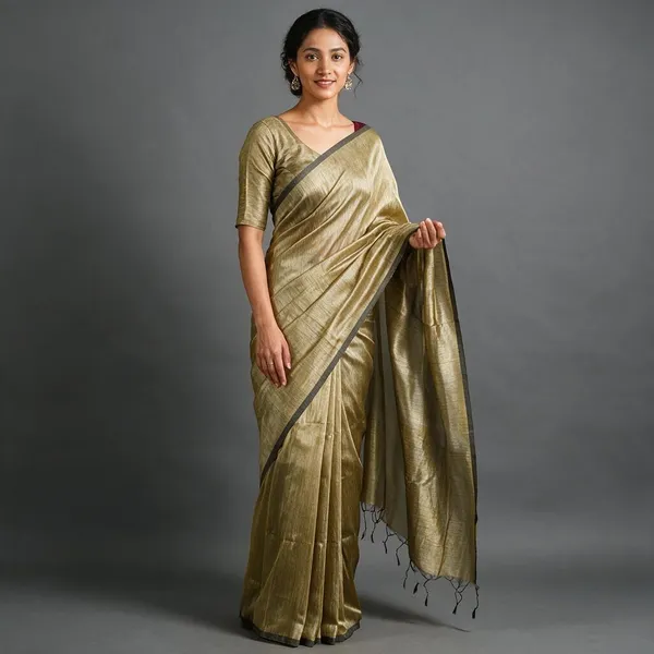 Golden_Cotton_Silk_Handloom_Saree