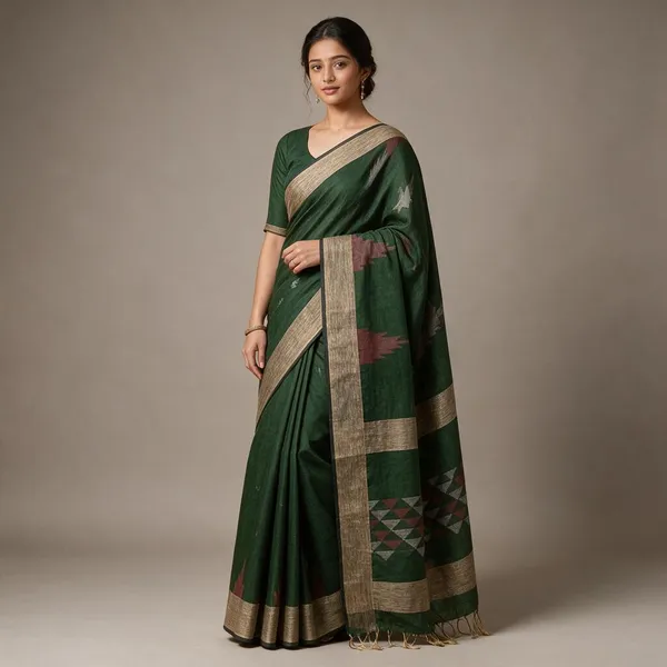 Green_Cotton_Silk_Handloom_Saree