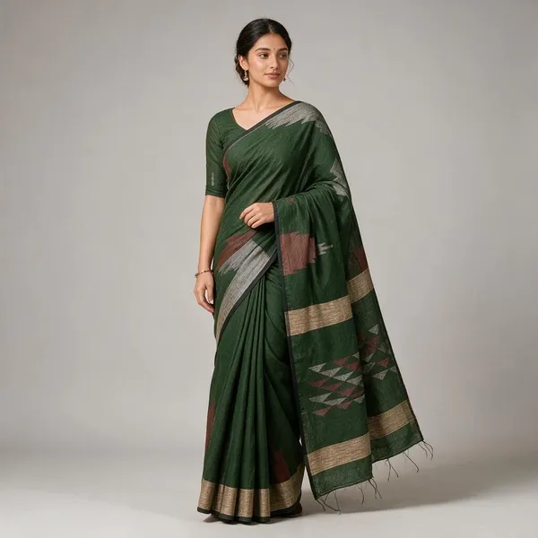 Green_Cotton_Silk_Handloom_Saree