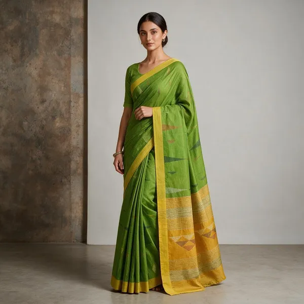 Green_Temple_Border_Cotton_Silk_Handloom_Saree