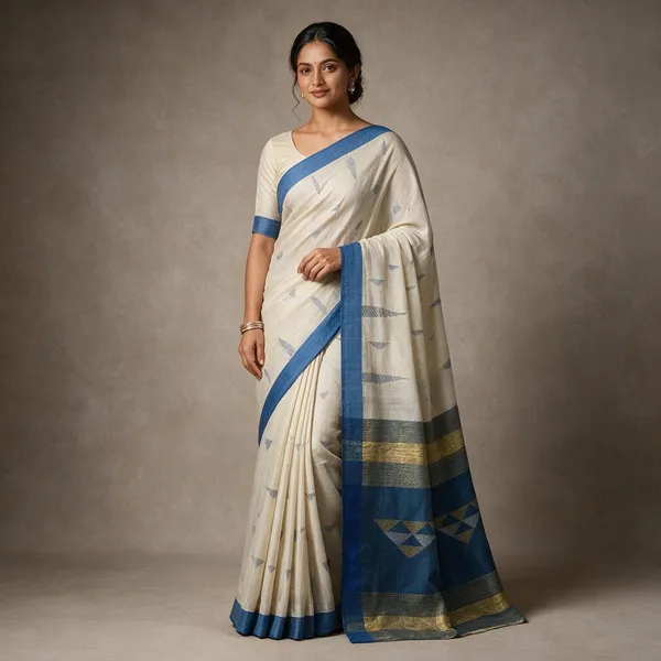White_Temple_Border_Cotton_Silk_Handloom_Saree