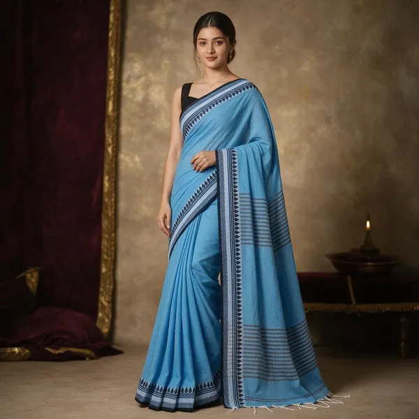 Sky_Blue_Cotton_Handloom_Zari_Work_Saree