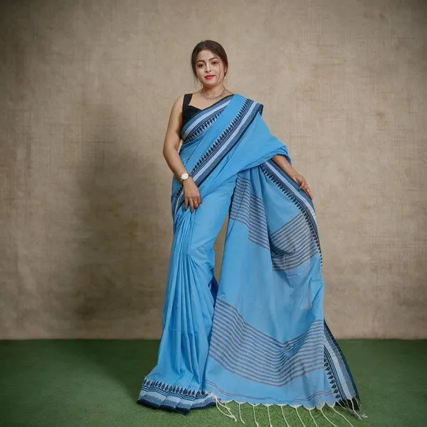 Sky_Blue_Cotton_Handloom_Zari_Work_Saree