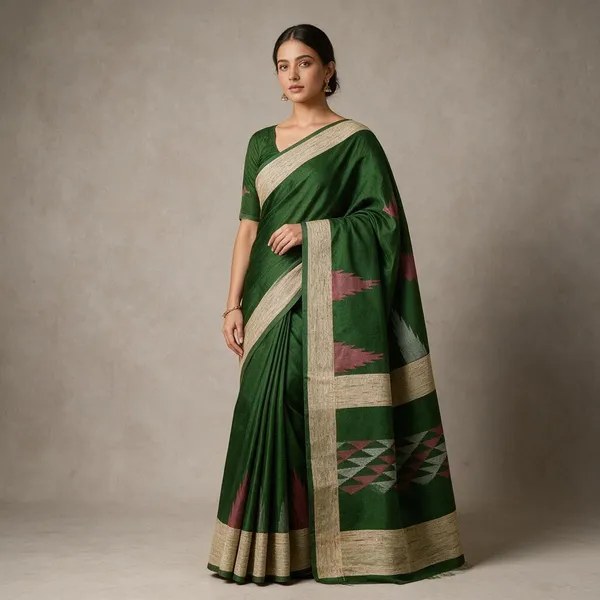 Green_Cotton_Silk_Handloom_Zari_Work_Saree
