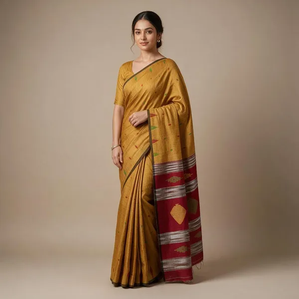 Yellow_Cotton_Silk_Handloom_Zari_Work_Saree