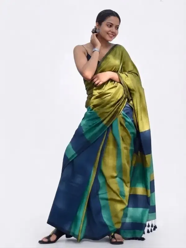 Multicolor_Cotton_Stripe_Saree_For_Women