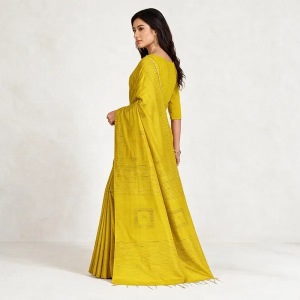 Yellow_Woven_Bollywood_Cotton_Silk_Saree
