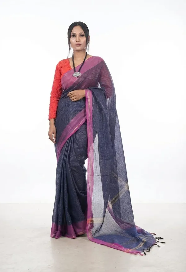 Multicolor_Cotton_Stripe_Handloom_Saree