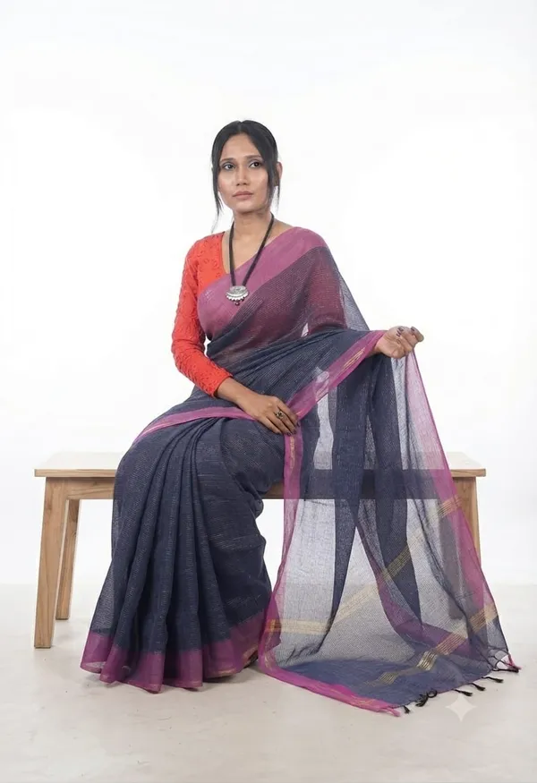 Multicolor_Cotton_Stripe_Handloom_Saree