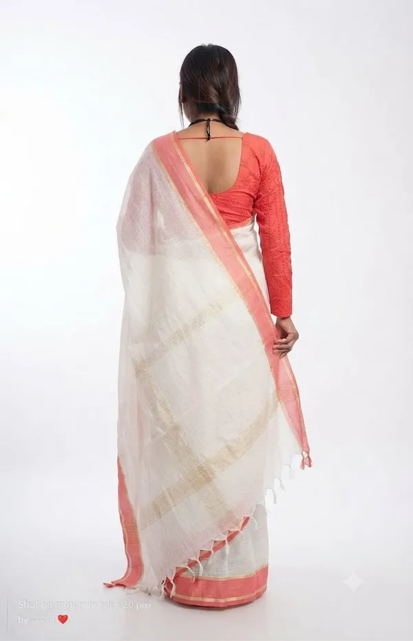 White_Cotton_Stripe_Handloom_Saree
