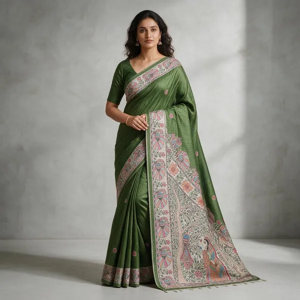 Green_Printed_Handloom_Cotton_Silk_Saree