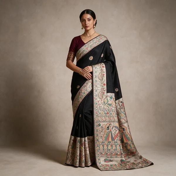 Black_Printed_Handloom_Cotton_Silk_Saree