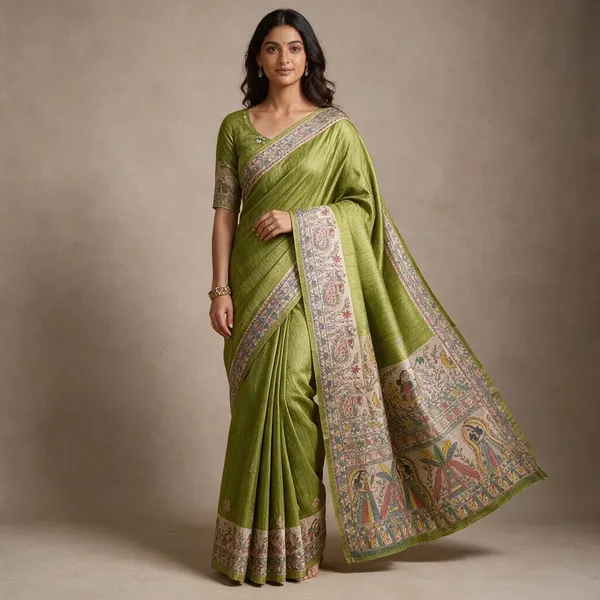 Green_Printed_Handloom_Cotton_Silk_Saree